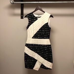 BCBGMaxAzria Black and white dress